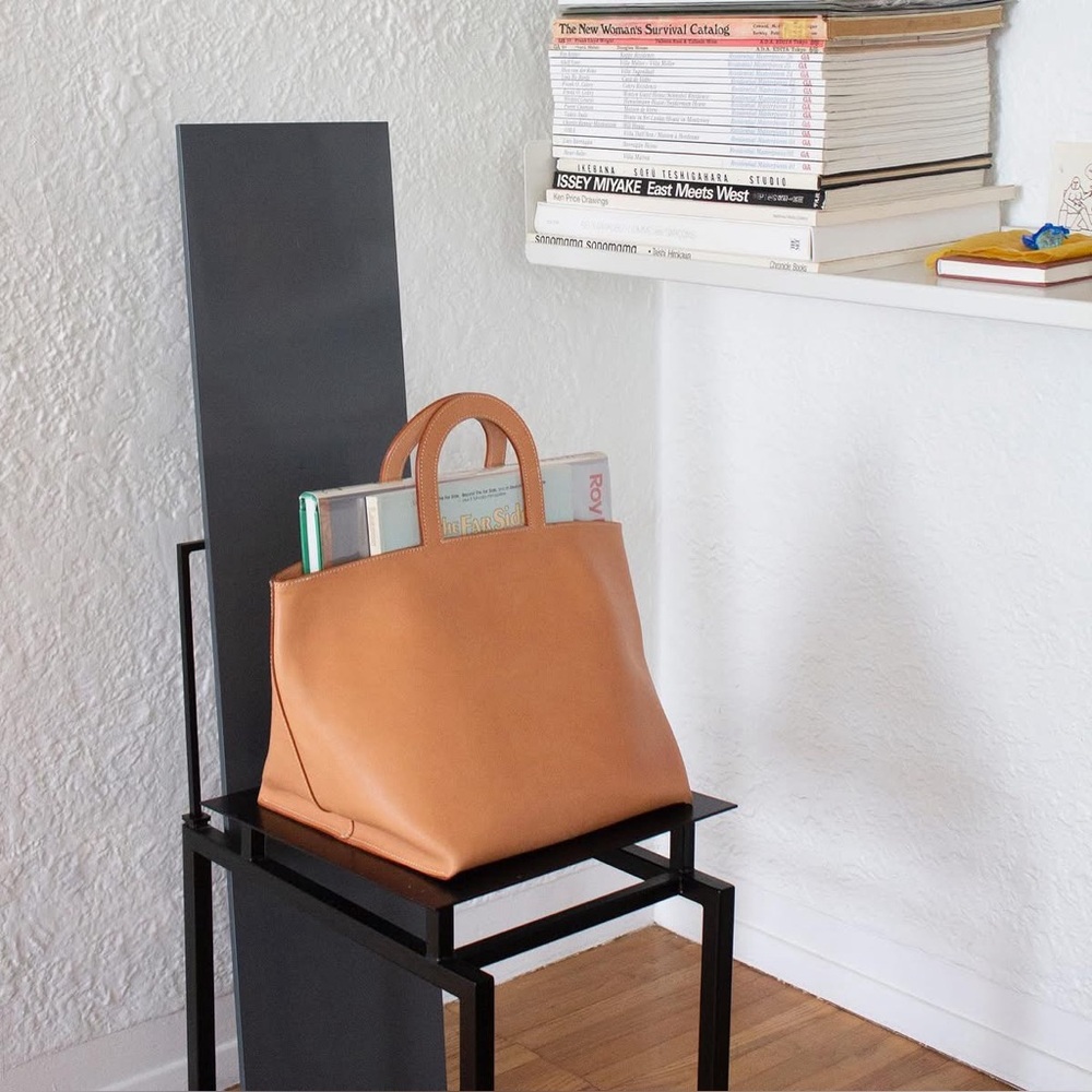Building Block Stencil Duffle Bag — Vegetable Tan